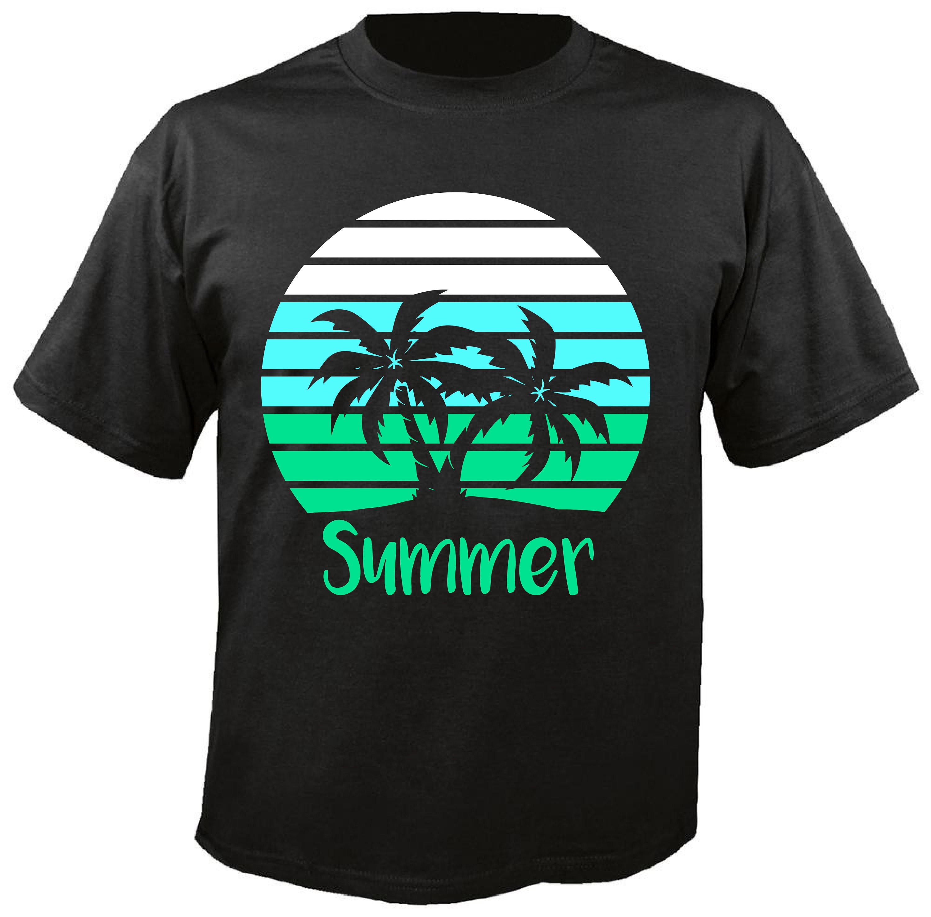 Summer Palm Tree Tee Shirt Design SVG DXF EPS Vector Files - Etsy Ireland