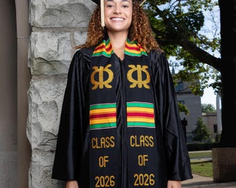 Class of 2026 Handwoven African Kente Cloth Stole