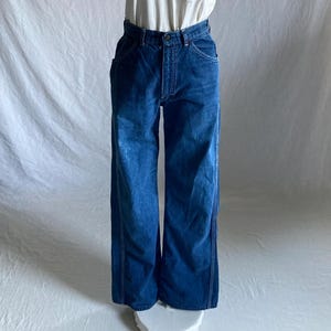 Pantalones de carpintero con ambiente vintage de los años 70, vaqueros azules, tallas 27 y 28, peto vaquero para mujer de los años 70, ropa de trabajo.