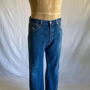 vintage 90s levis 501xx blue jeans made in usa 32 33 denim