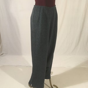 vintage 90s willow side zip blue black wide leg drape slacks made in usa 28 29 30 31 1990s pants