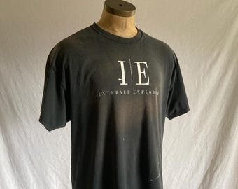 vintage 90s internet explorer t shirt 1990s I E microsoft world wide web computer tee windows