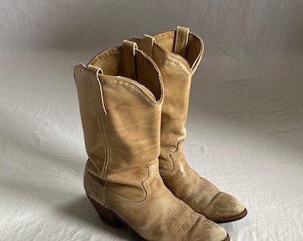 70s Western Boots Leather Made in US by Tony Lama men's size 9 EE