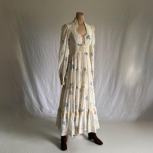 Vintage 70s Gunne Sax by Jessica Dress Dogwood Lana Del Rey Queen