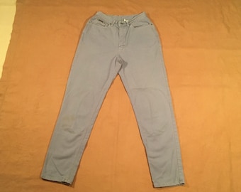vintage 90s calvin klein light purple high waist tapered leg jeans made in usa 28 x 31
