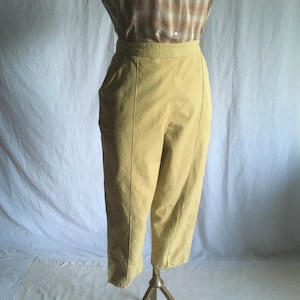 vintage 50s side zip capri pants topsail westpoint fabric wellington sears sanforized plied yarn sailcloth clam diggers 1950s high waist 25