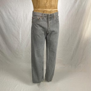 jeans vintage anni &#39;90 levis 501 grigi made in usa 32 x 29 bottoni patta denim anni &#39;90