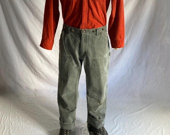 Mens Carhartt Double Knee Trouser / Pants - 1990s Vintage