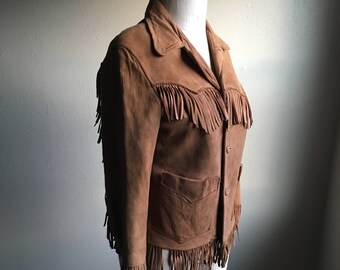 Vintage 50s Levis Short Horn Big E Suede Fringe Jacket Levi Vintage 50s Levis Short Horn Big E Suede Fringe Jacket Levi