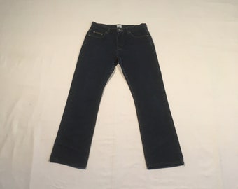 ヴィンテージ y2k CK カルバン クライン ダークウォッシュ ジップフライ ミッドライズ ストレートレッグ レディース ブルージーンズ 30 x 30