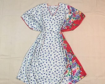 vintage Mary mcfadden floral style 7368 kaftan dress made in USA one size fits all