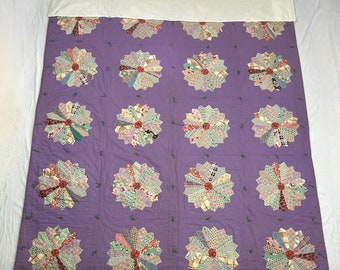 ヴィンテージ 30 年代 40 年代 パッチワーク ドレスデン プレート