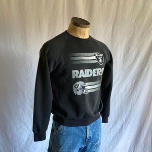 vintage 90s raiders oakland LA nfl raglan sweatshirt made in usa