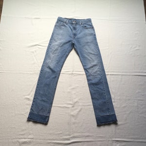 vintage levis 505 made in usa raw hem blue jeans 31 x 34