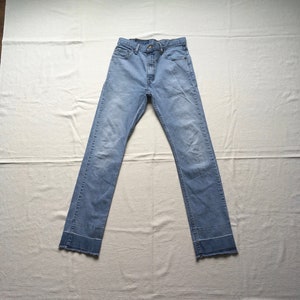 vintage levis 505 made in usa raw hem blue jeans 30 x 32