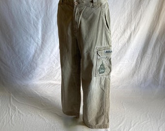 Vintage Jnco Jeans Baggy Flaming Crown Cargo Pants 32 Oversize