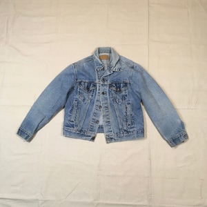 vintage 80s levis trucker jacket made in usa faded blue jean 1980s western ranch wear