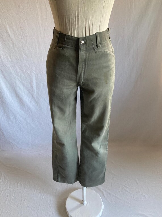 1970's USA製 ワークパンツ シュガーケーン SUGAR CANE ワークパンツ SC42497 ブラウンダック 13oz