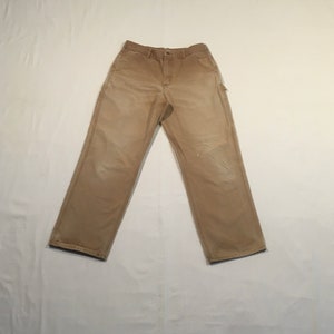 CARHARTT SLIM CUT pant/34'x30'/tan carhartt pants/knee dart pants/Carhartt  duck canvas pants/unisex carhartt pant/fab208nyc/fab208/work pant