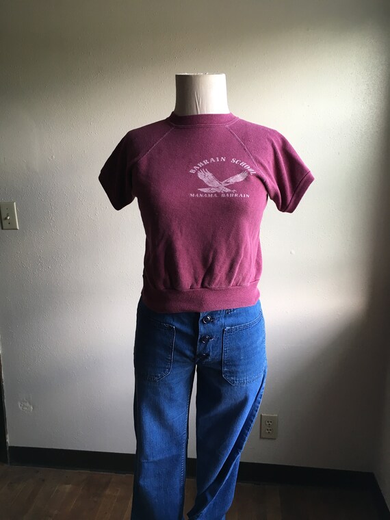 vintage 60s raglan sweatshirt short sleeve manama