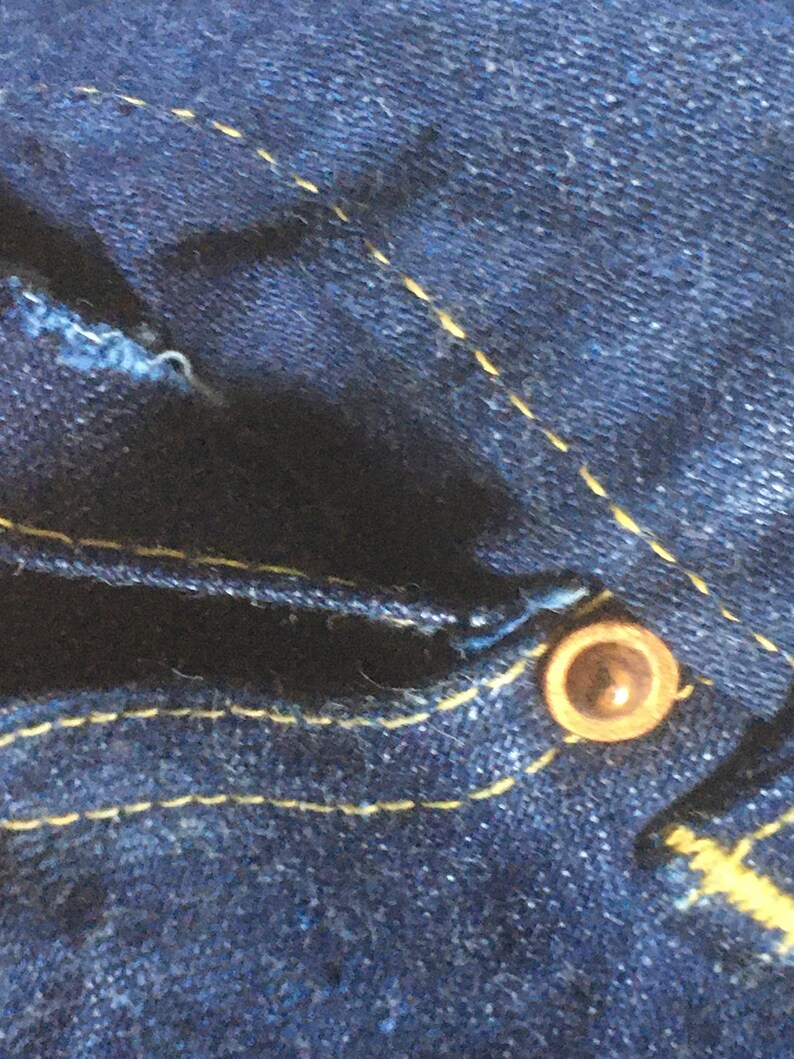 Vintage 40s 50s Kids Baby Donut Button Fly Blue Jeans Dark Wash Denim ...