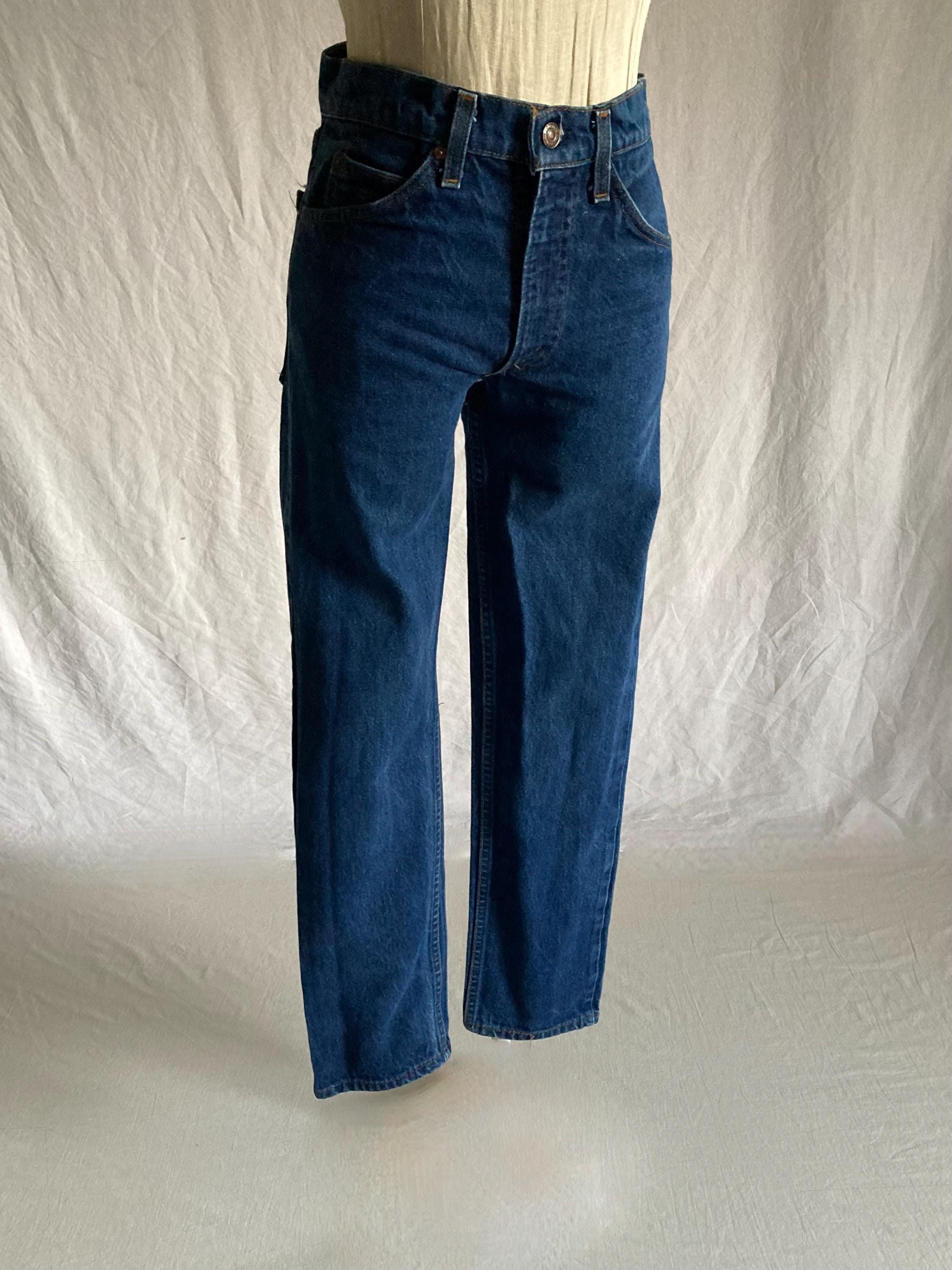 Vintage 70s 80s Levis 20505 0217 Blue Jeans Zip Waist 28 Made in