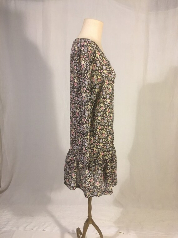 vintage 90s express floral floral see through dro… - image 4