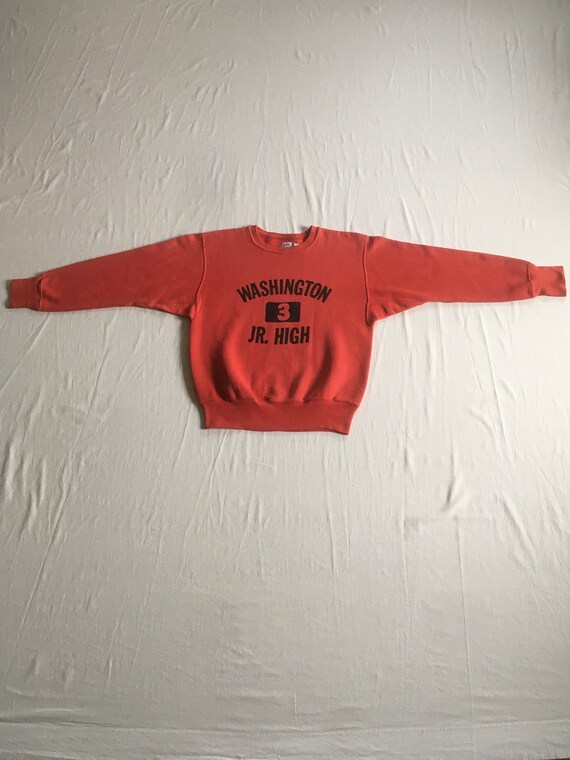 Buy Vintage 60s Red School Sports Sweatshirt Athletic Supply