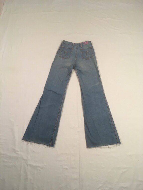 vintage 70s faded glory blue jeans high waist bel… - image 8