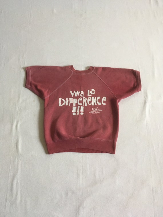 Vintage 50s Raglan Short Sleeve Sweatshirt Viva La