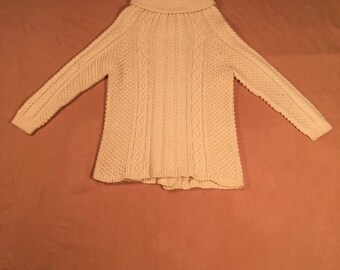 Châle vintage en laine au crochet et dentelle blanche à franges, châle fait main - France
