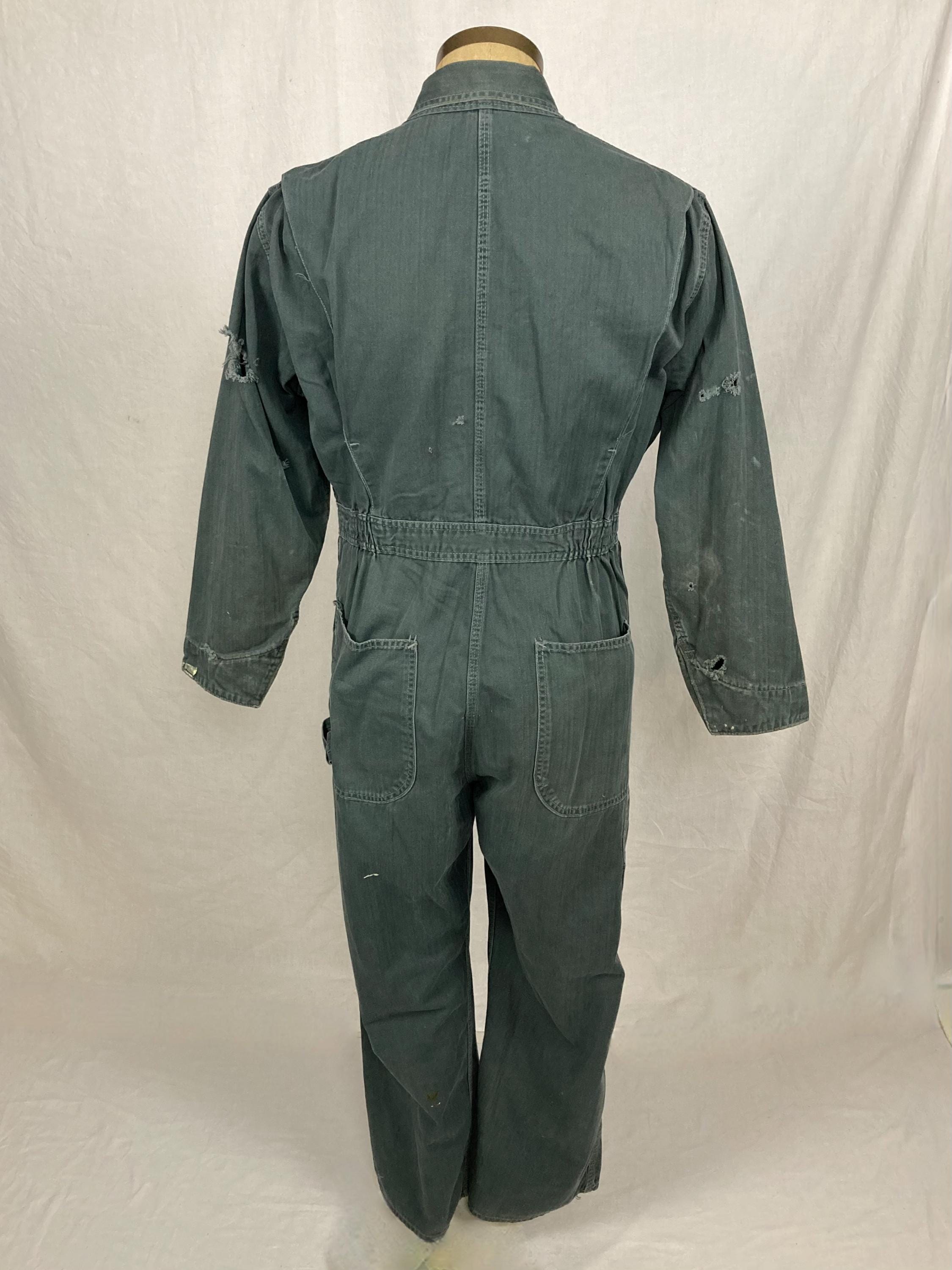 Vintage 50s Big Mac Hbt Coveralls Herringbone Twill Green 1950s