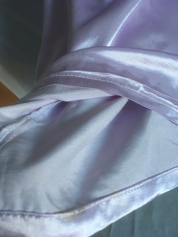 vintage 90s handmade light purple satin slip dres… - image 5