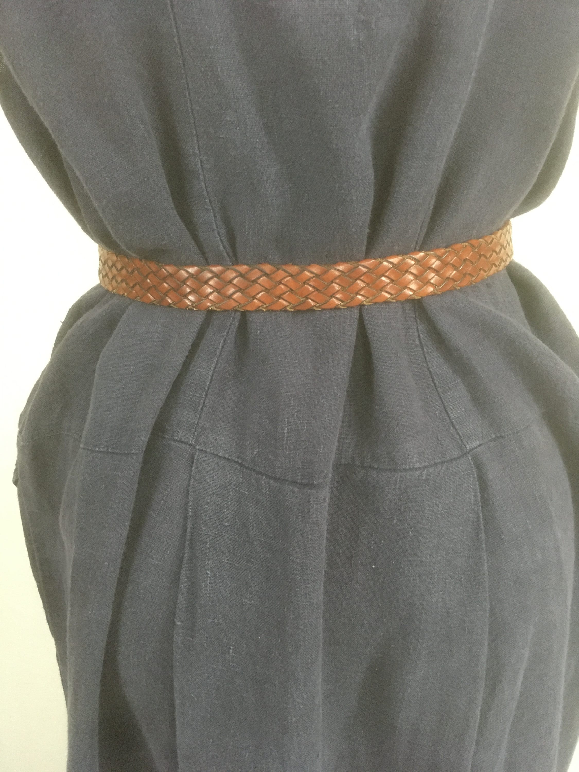Nordstrom Braided Genuine Leather Belt M Vintage Handmade Made In Turkey Cognac Belt Made in Turkey - Etsy main image 3