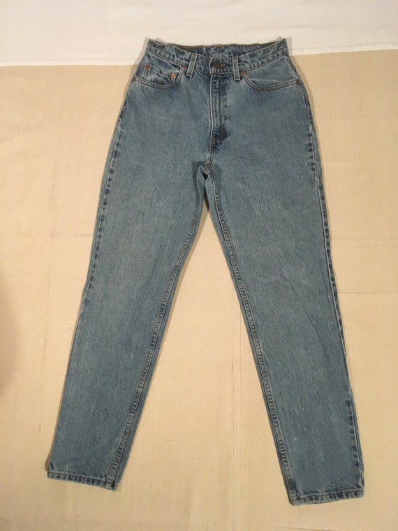 vintage 90s levis 512 blue jeans made in usa slim… - image 2