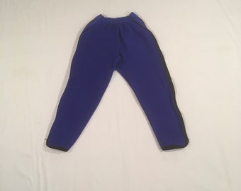 vintage 90s REI THAW pantalon polaire bleu randonnée en plein air camping athlétique zippé jambe taille haute pantalon fabriqué aux États-Unis