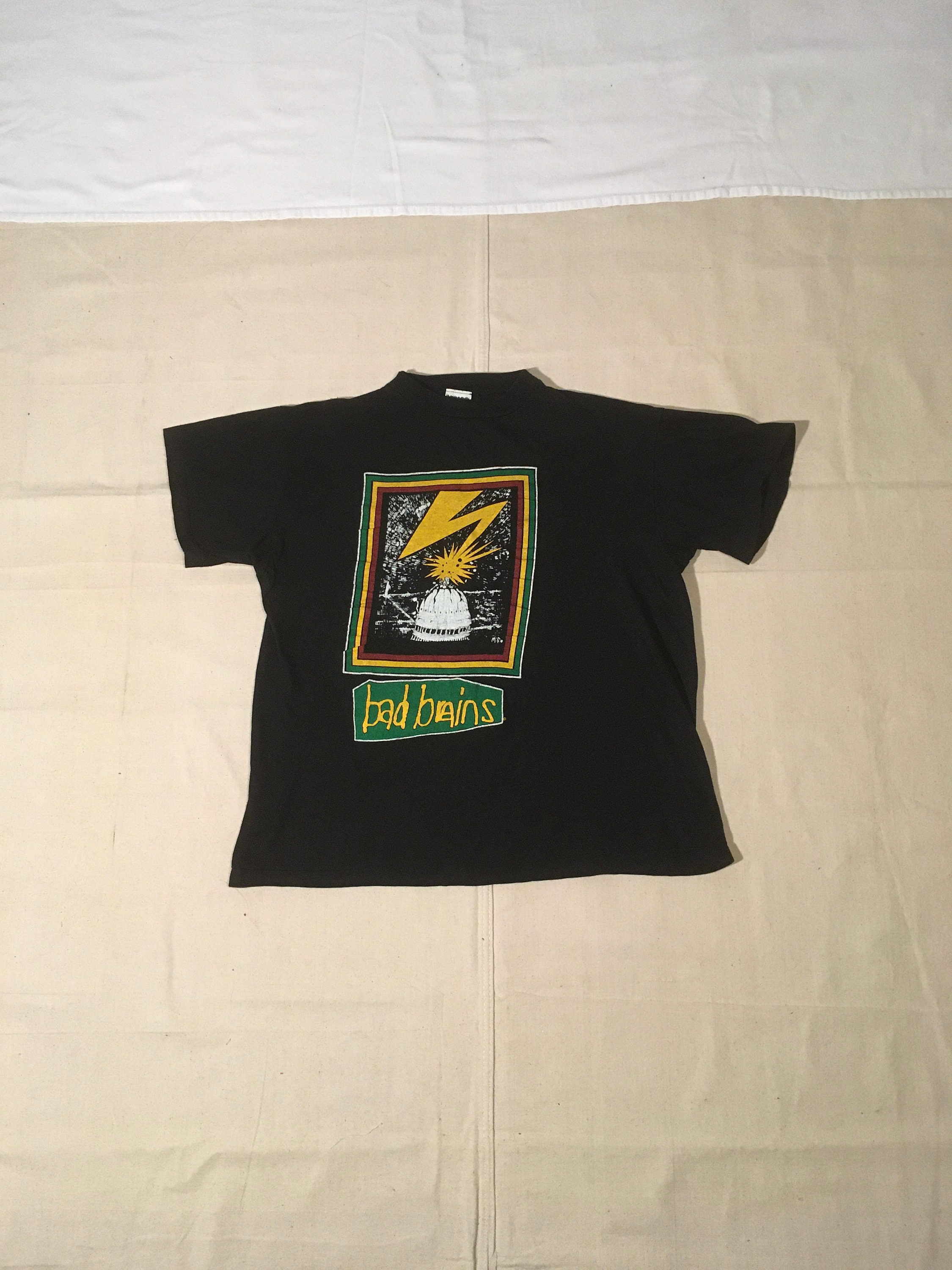 Vintage 80s Bad Brains Quickness 1989 Direct Merchandising Black Lightning  DC Hardcore Punk T Shirt Made in Usa -  Sweden