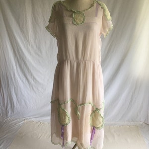 vintage 1920s drop waist purple sheer lawn dress handmade antique day dress flapper frock great gatsby art deco 20s fashion image 2
