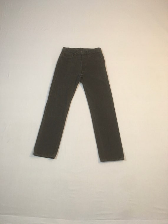 vintage levis 501 jeans made in usa black denim 3… - image 1