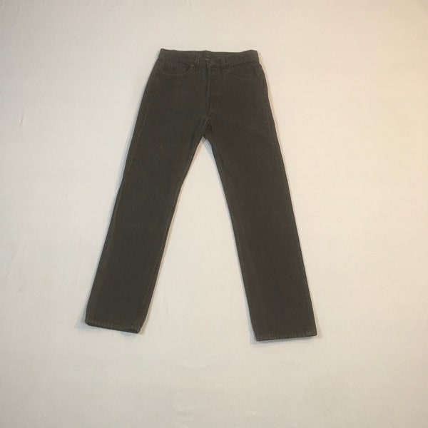 vintage levis 501 jeans hechos en usa denim negro 32 x 32 botón mosca cintura alta