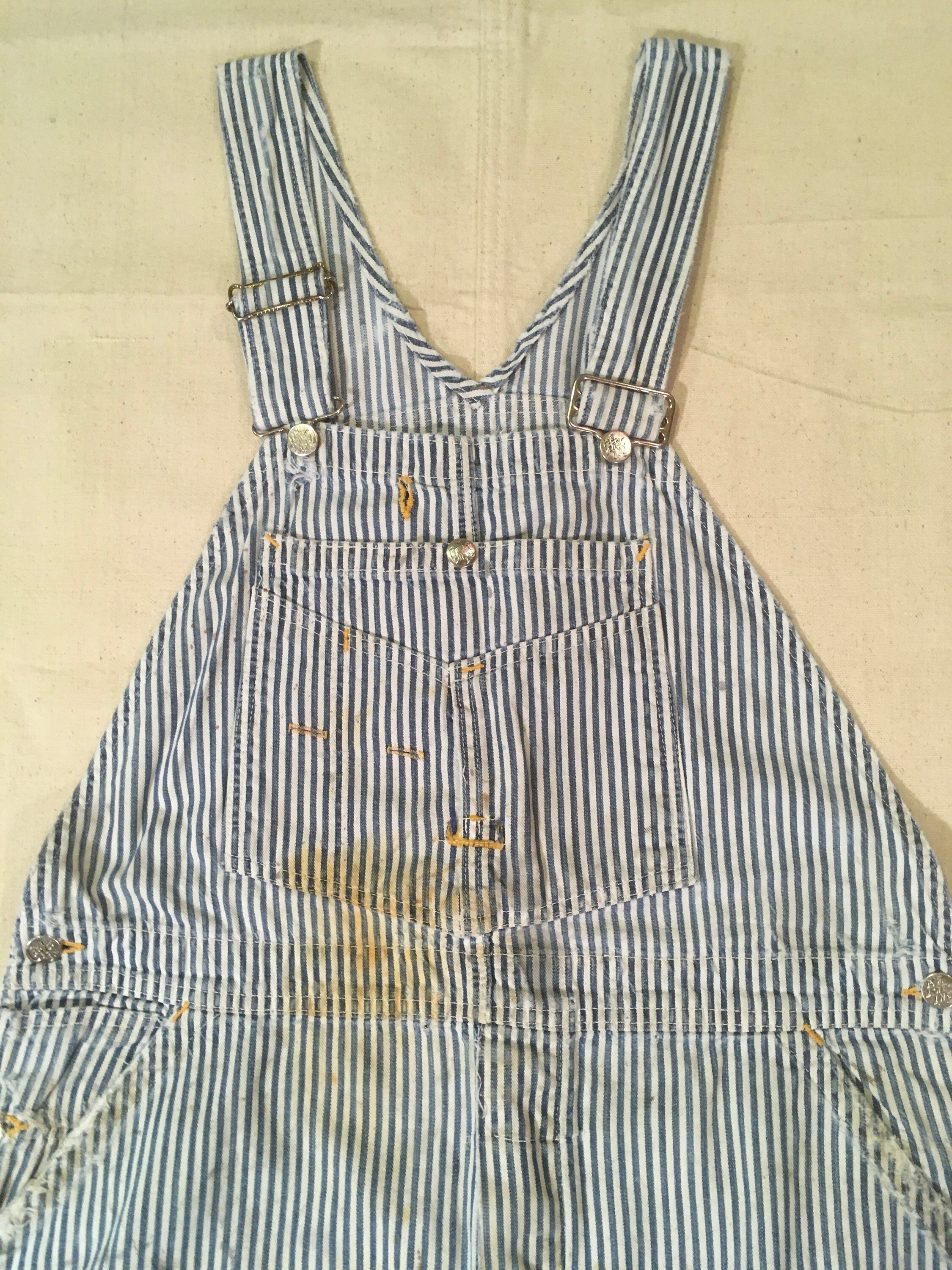 Vintage 40s Cant Bust Em Gold Label California Denim Hickory