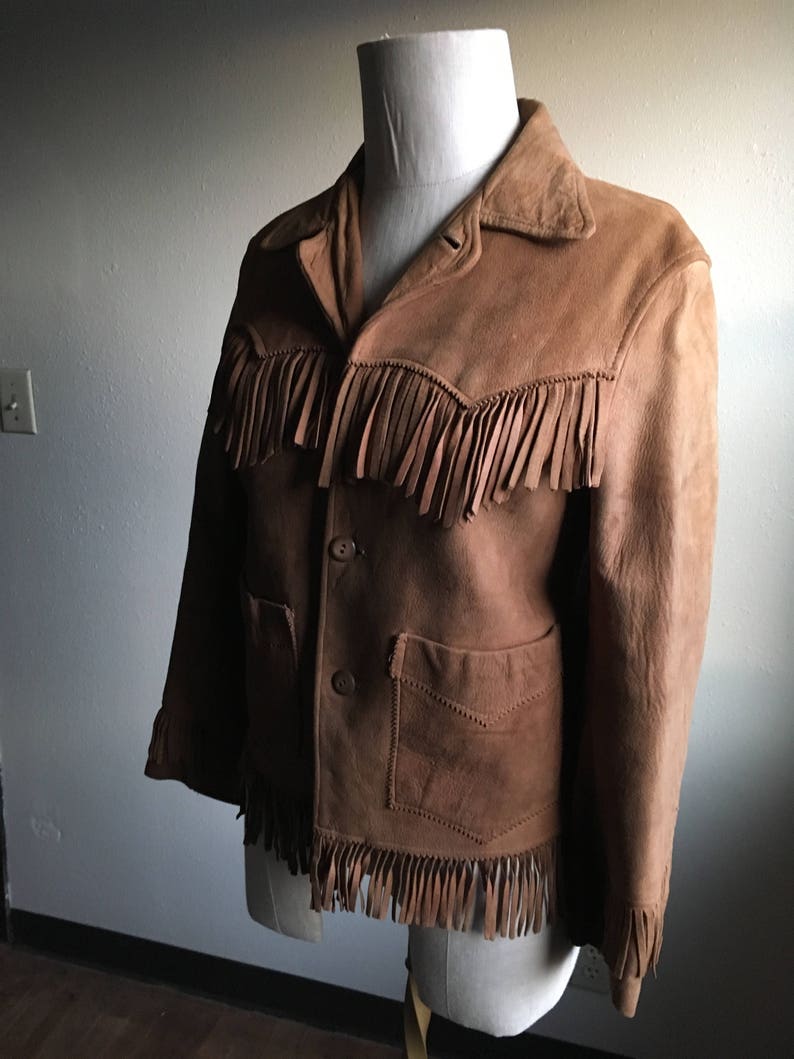 Vintage 50s Levis Short Horn Big E Suede Fringe Jacket Levi - Etsy