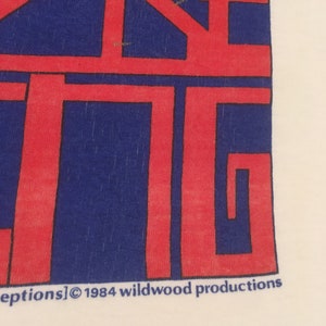 vintage jaren 80, er is geen excuus om te liegen 1984 Wildwood Productions T-shirt met lange mouwen, gemaakt in de VS afbeelding 6