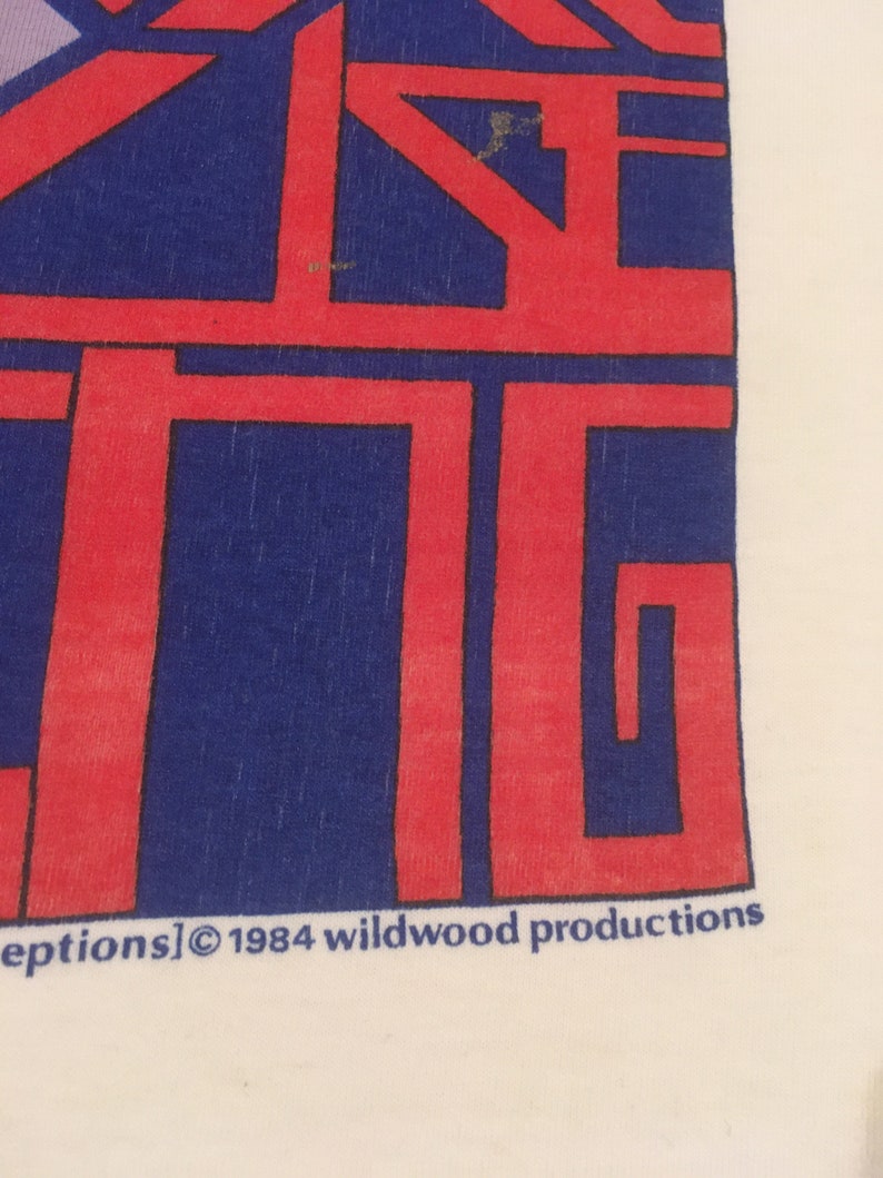 vintage jaren 80, er is geen excuus om te liegen 1984 Wildwood Productions T-shirt met lange mouwen, gemaakt in de VS afbeelding 6