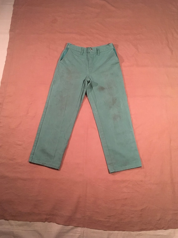 vintage 80s green uniform work pants Gem