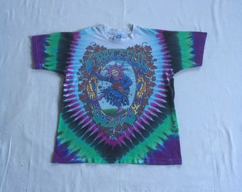 vintage 90s grateful dead liquid blue t shirt tie dye made in usa ss seasons of the dead endless tour 1993 charles everard campbell gmc
