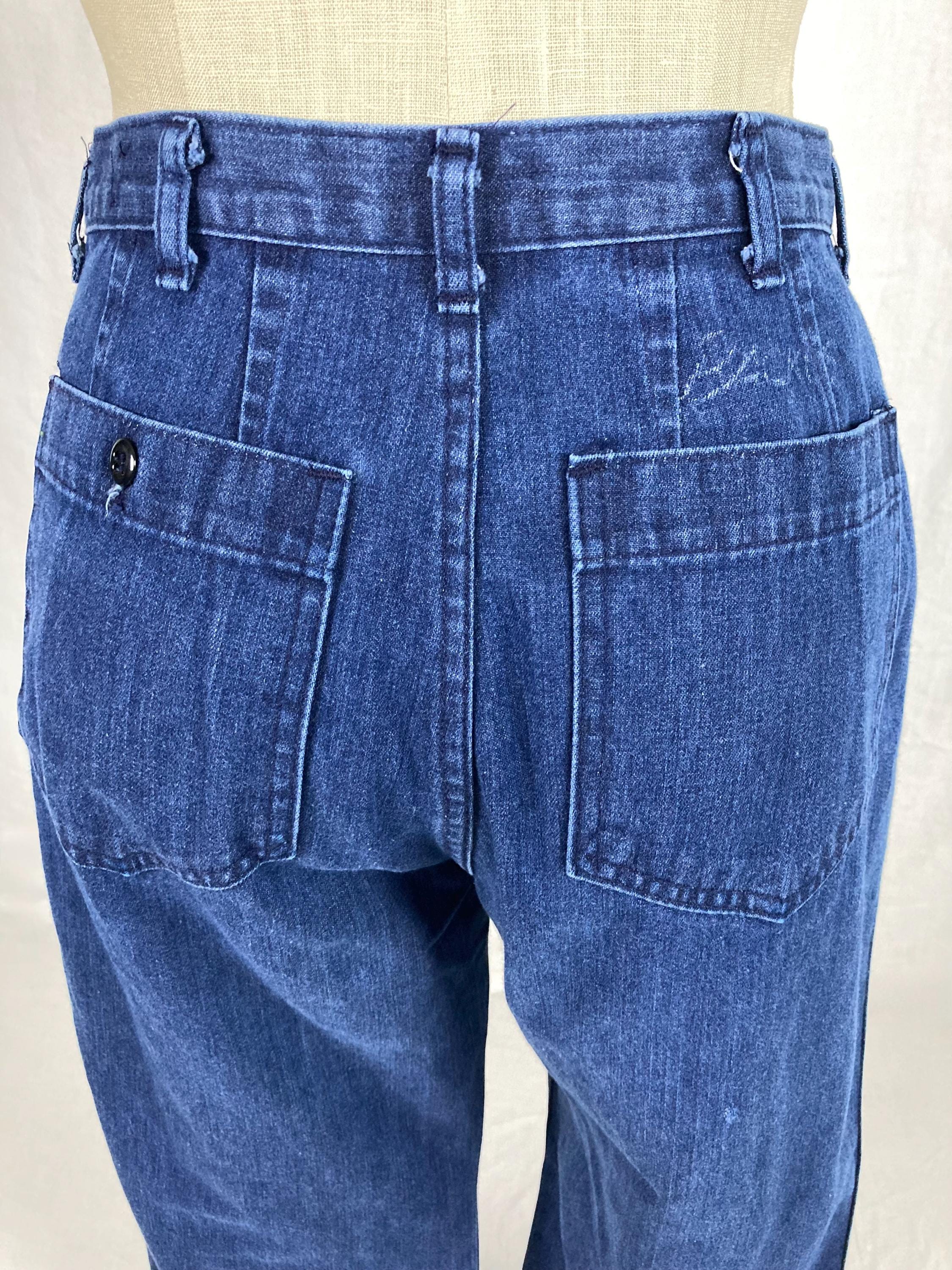 Vintage Womens Military Denim USN Dungarees 28 X 29 Type 1 Slacks
