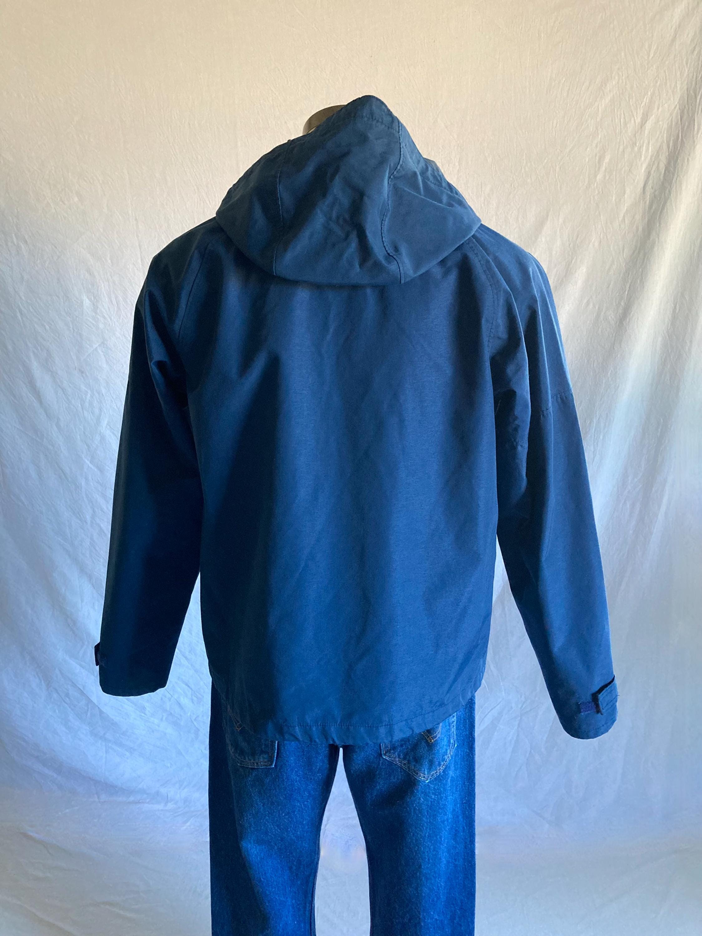 Vintage 80s CB Sports Gore Tex Blue 4 Snap Zipper Kangaroo