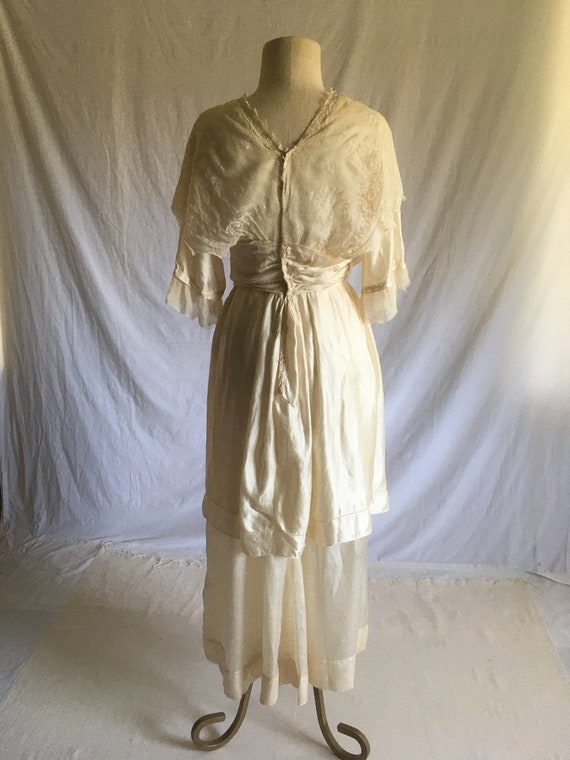 vintage antique dress montgomery ward co white si… - image 4
