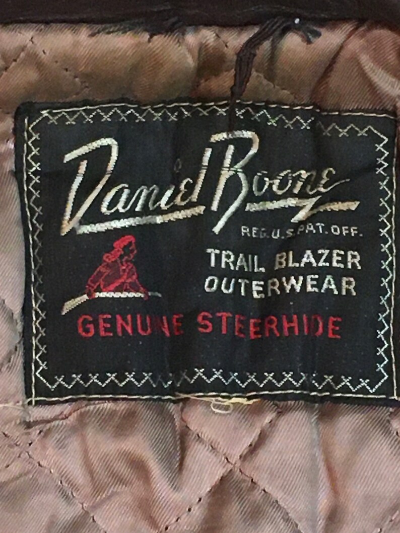 Vintage 50s Daniel Boone trail blazer steerhide brown leather | Etsy